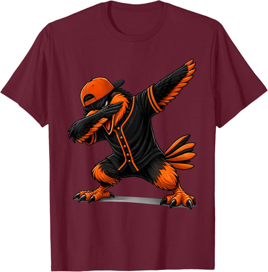 Funny Oriole Dabbing Women Women Youth Toddler Kids Boys T-Shirt - T-Shirt | Maroon