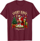 Santa Christmas Nativity Scene Xmas Every Knee Shall Bow T-Shirt - T-Shirt | Maroon