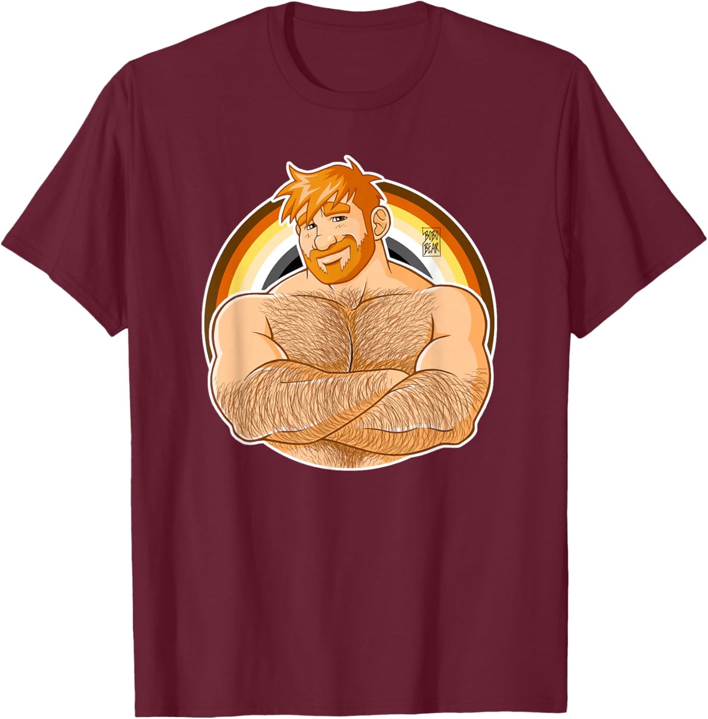 Adam Likes Crossing Arms Bare Chest - Ginger Edition T-Shirt - T-Shirt | Maroon