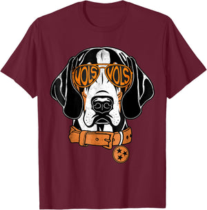 Tennessee Dog Sunglasses T Bluetick Coonhound Women Men Kids T-Shirt - T-Shirt | Maroon