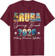 Aruba Spring Break 2026 Matching Family Friends Beach Trip T-Shirt - T-Shirt | Maroon