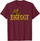 Funny Big Foot Rock On Hand Sign Adventure Sasquatch Bigfoot T-Shirt - T-Shirt | Maroon