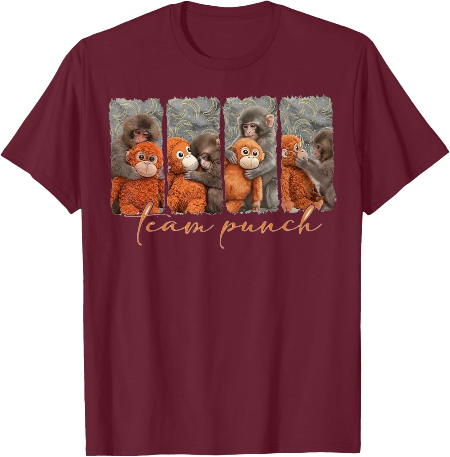 Team Punch Monkey T-Shirt - T-Shirt | Maroon