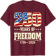1776 2026 250th Birthday T-Shirt - T-Shirt | Maroon