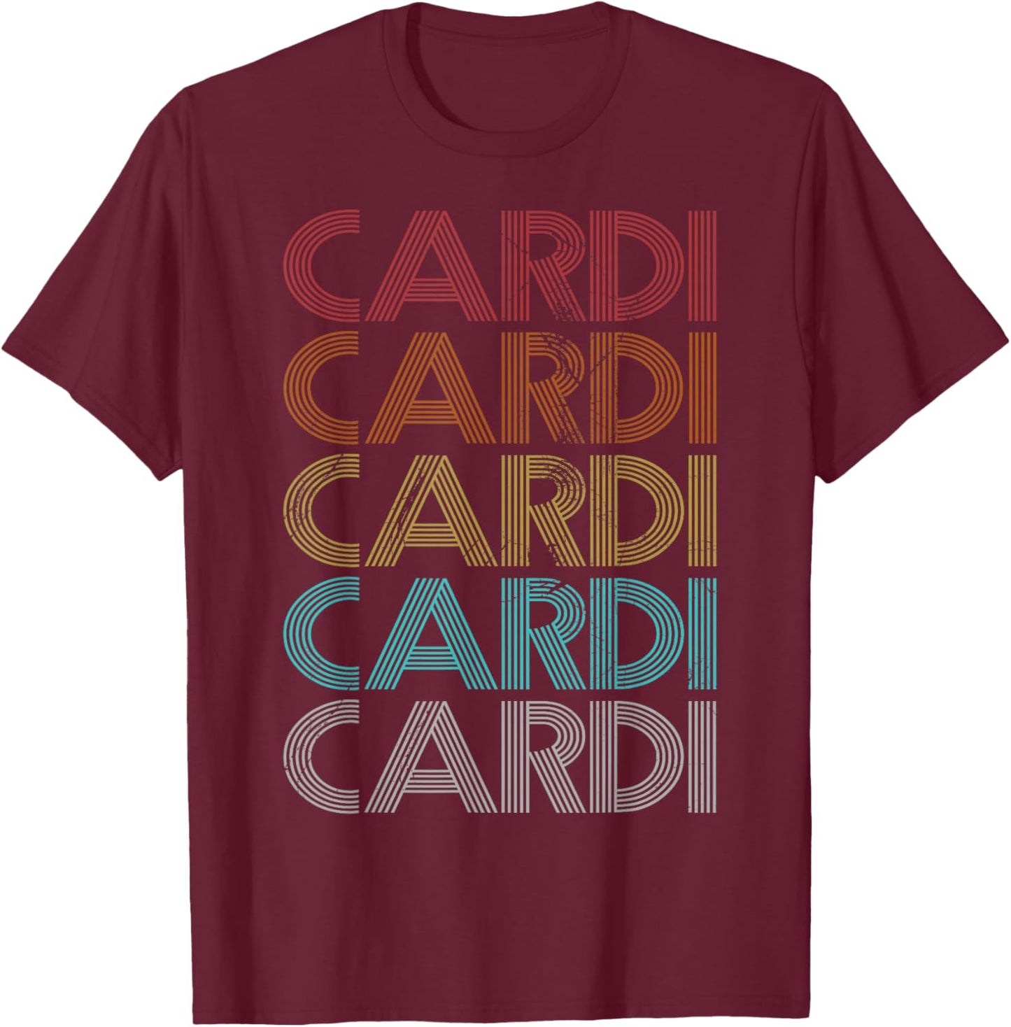 Retro Vintage Cardi T-Shirt - T-Shirt | Maroon