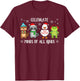 Celebrate Minds of All Kinds Christmas Autism Awareness T-Shirt - T-Shirt | Maroon