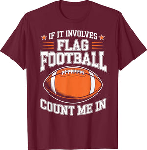 Flag Football Player T-Shirt - T-Shirt | Maroon