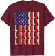 Lincoln First Name Boy Men American Flag Vintage Style USA T-Shirt - T-Shirt | Maroon
