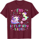 Axolotl 3 Year Old Let's Party A Lotl 3rd Birthday Girl T-Shirt - T-Shirt | Maroon