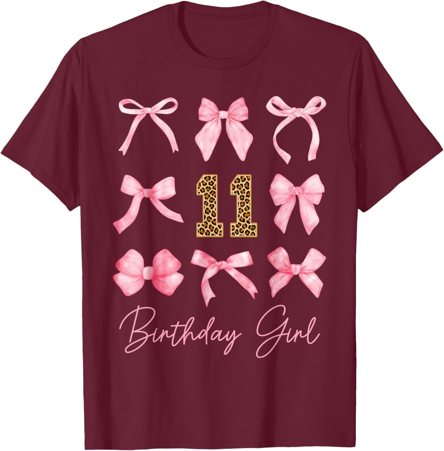 11 Year Old Party T-Shirt - T-Shirt | Maroon