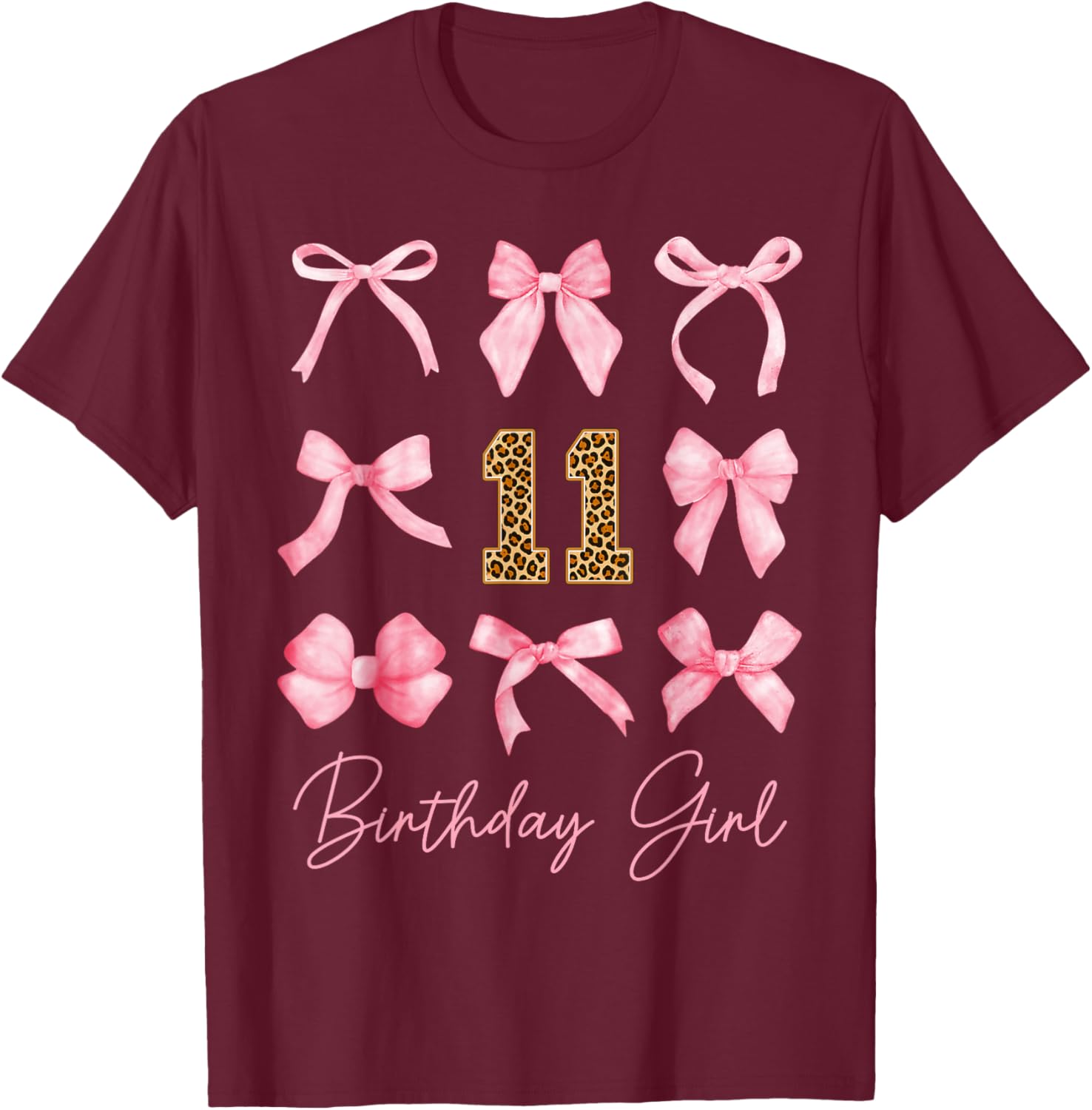 11 Year Old Party T-Shirt - T-Shirt | Maroon