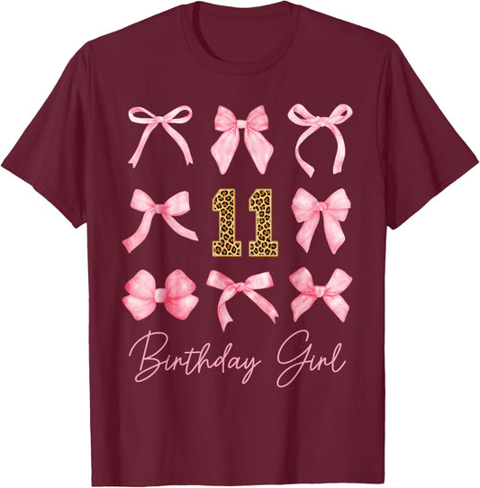 11 Year Old Party T-Shirt - T-Shirt | Maroon