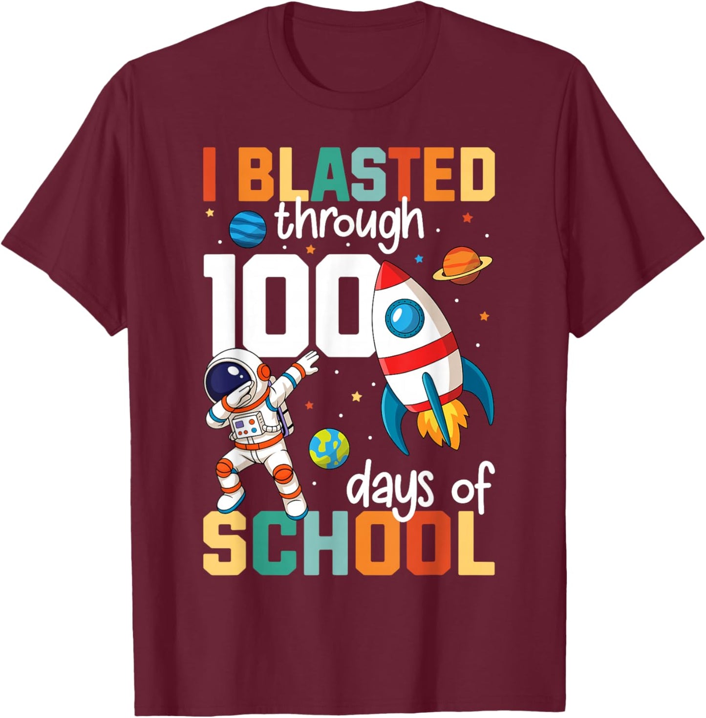 100 Days of School Boys 100th Day of School Kids Toddler T-Shirt - T-Shirt | Maroon