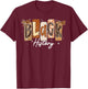 Preppy Black History Coquette Bow African Girl Women Kid T-Shirt - T-Shirt | Maroon