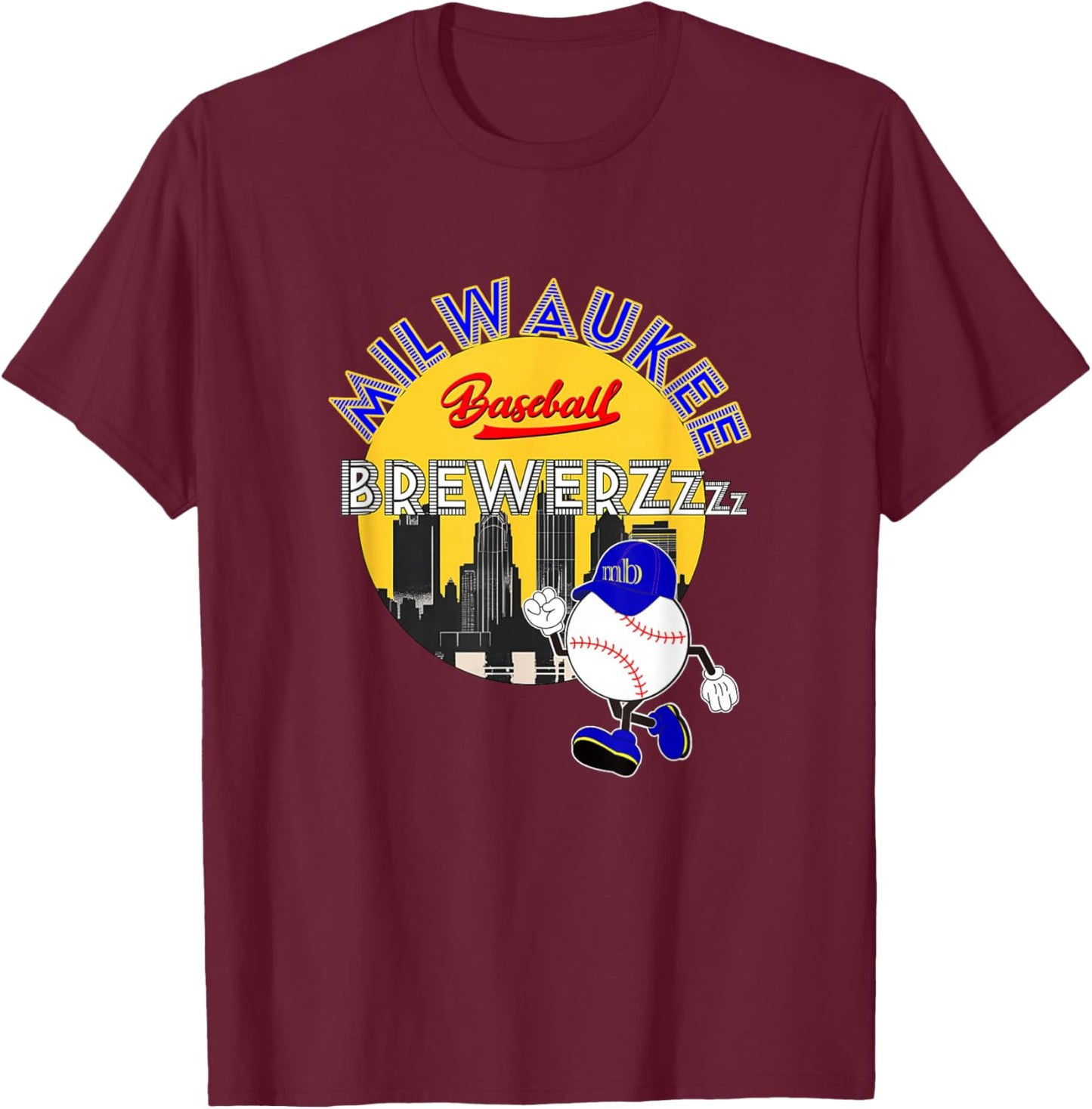 Brew Crew_Sausage Race_003 T-Shirt - T-Shirt | Maroon