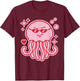 Y2K Cute Kawaii Pink Jellyfish T-Shirt - T-Shirt | Maroon