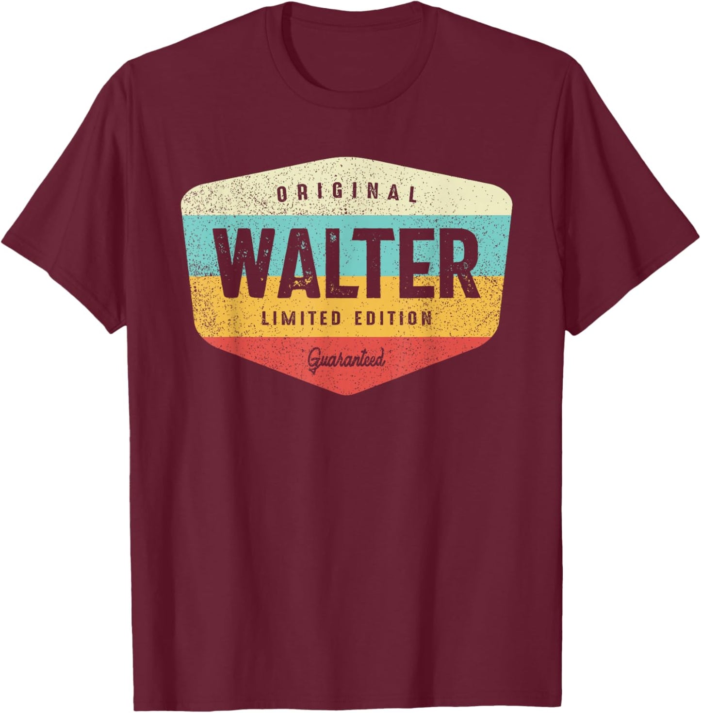 Walter Personalized Name - Walter T-Shirt - T-Shirt | Maroon