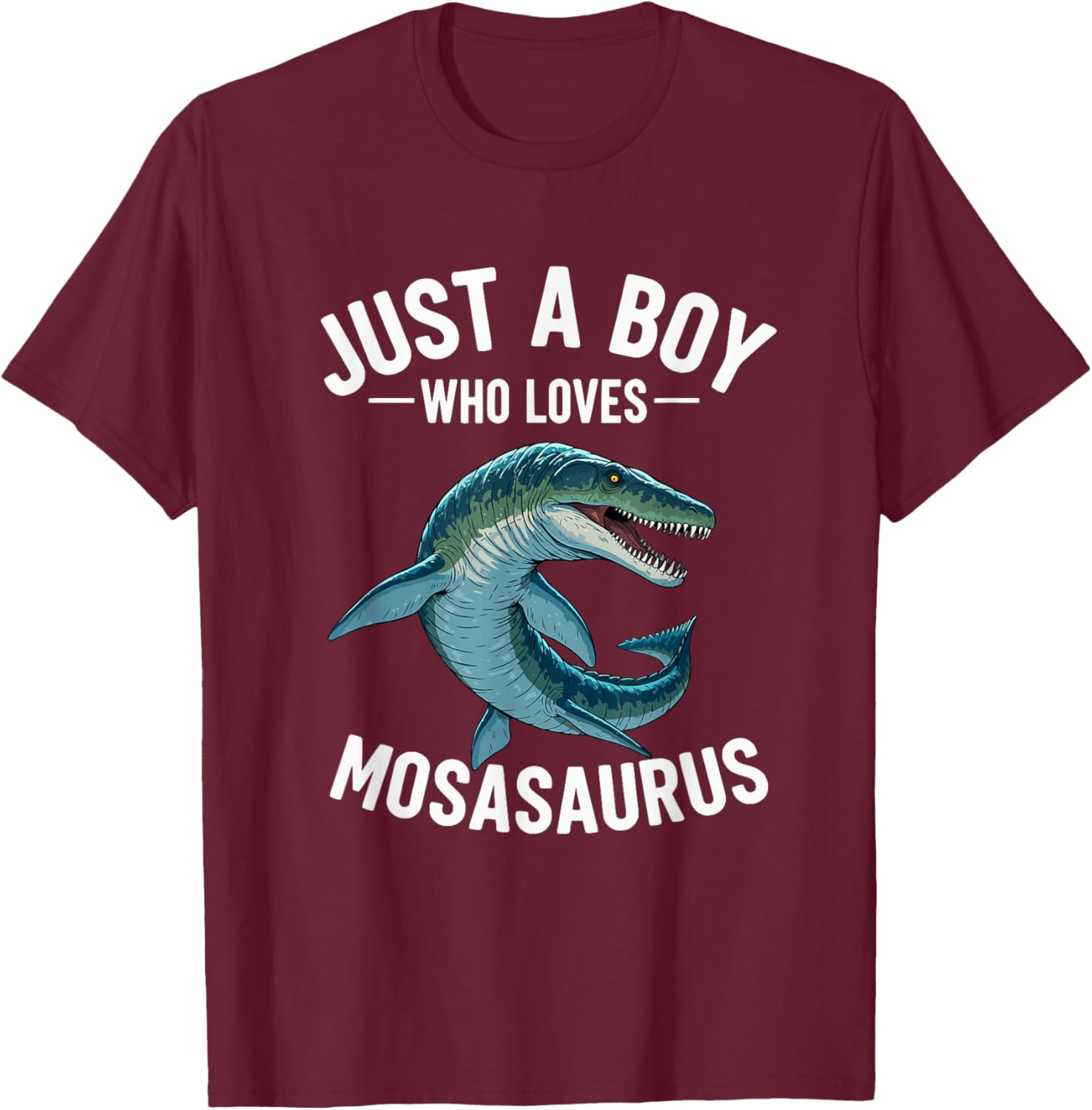 Mosasaurus Shirt for Boys Who Love Mosasaurus T-Shirt - T-Shirt | Maroon