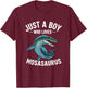 Mosasaurus Shirt for Boys Who Love Mosasaurus T-Shirt - T-Shirt | Maroon