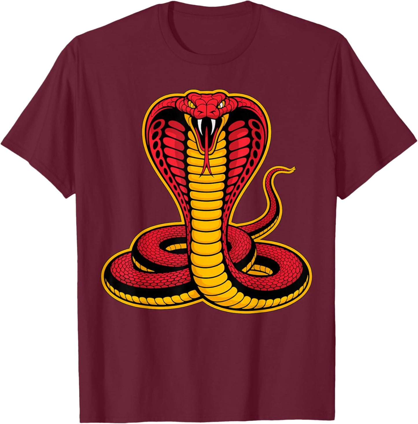 Red Cobra Snake T-Shirt - T-Shirt | Maroon