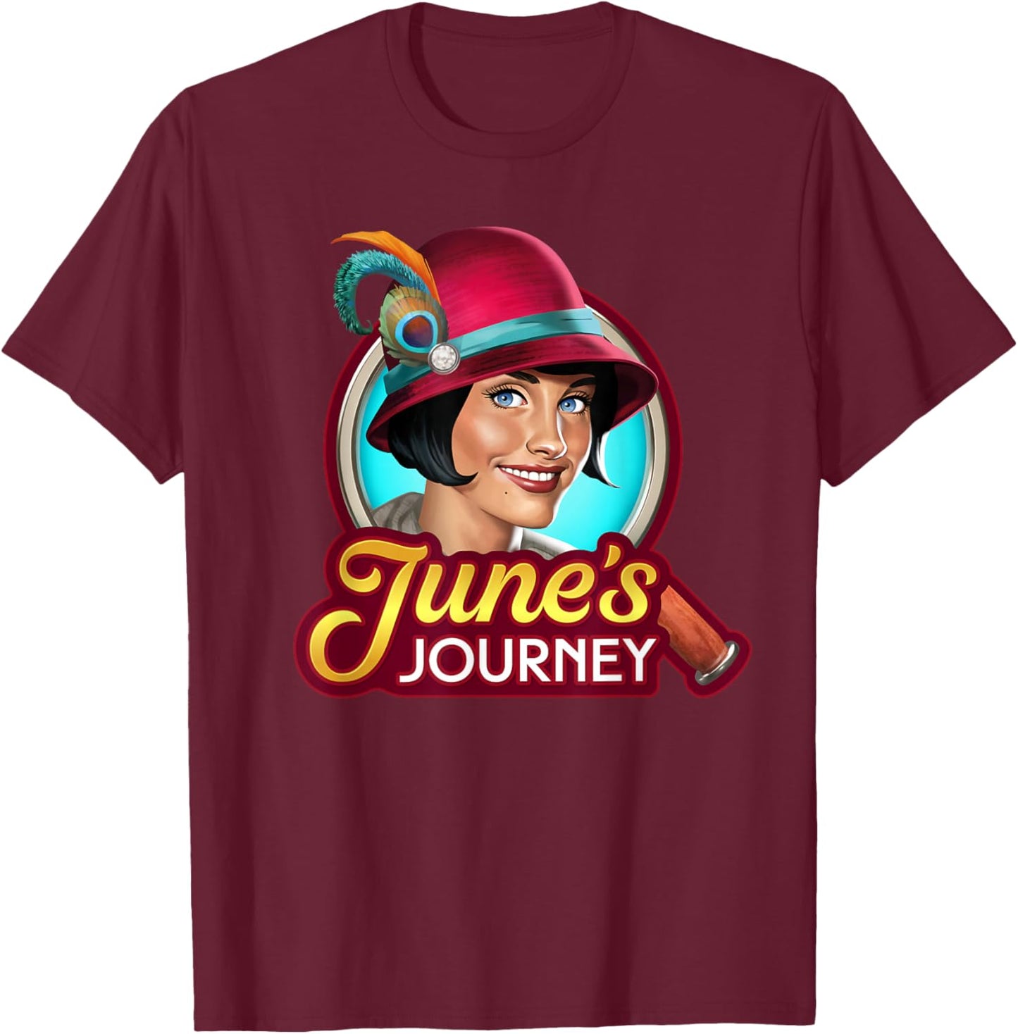 June's Journey Logo Print T-Shirt - T-Shirt | Maroon