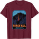 Historic Yosemite Firefall Glacier Point T-Shirt - T-Shirt | Maroon