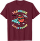 Teacher - Teaching is My Super Power Cute Apple Superhero T-Shirt - T-Shirt | Maroon