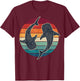Whale Shark Retro T-Shirt - T-Shirt | Maroon