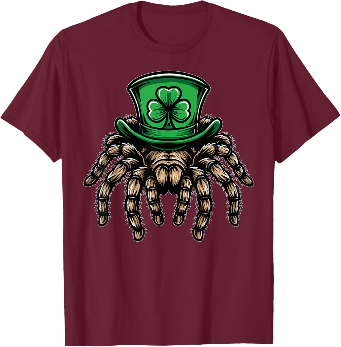 Tarantula Spider St. Patricks Day Pattys Day Irish Ireland T-Shirt - T-Shirt | Maroon