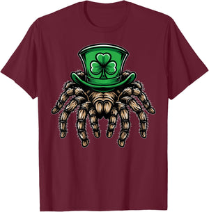 Tarantula Spider St. Patricks Day Pattys Day Irish Ireland T-Shirt - T-Shirt | Maroon