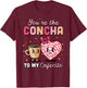 Valentines Day Youre The Concha to My Cafecito Mexican Women T-Shirt - T-Shirt | Maroon