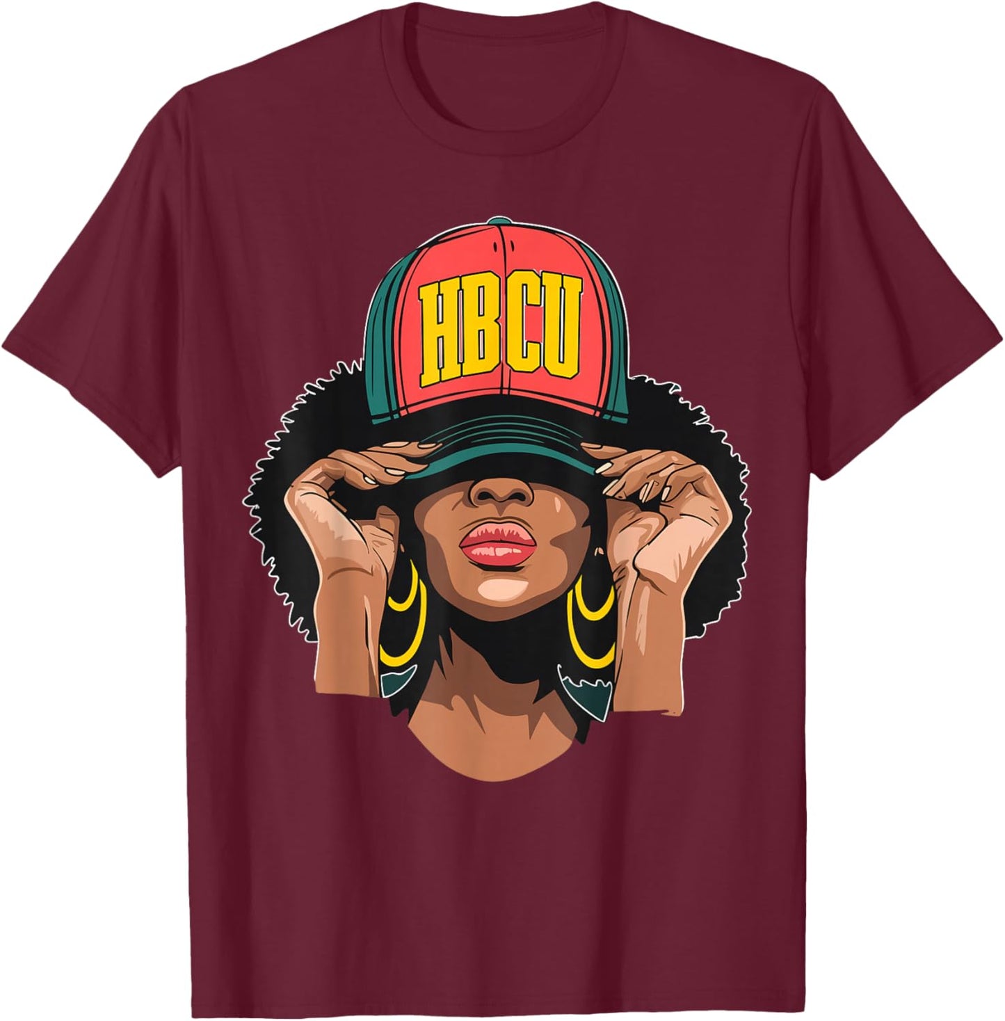 Beautiful Black History Month HBCU T-Shirt - T-Shirt | Maroon