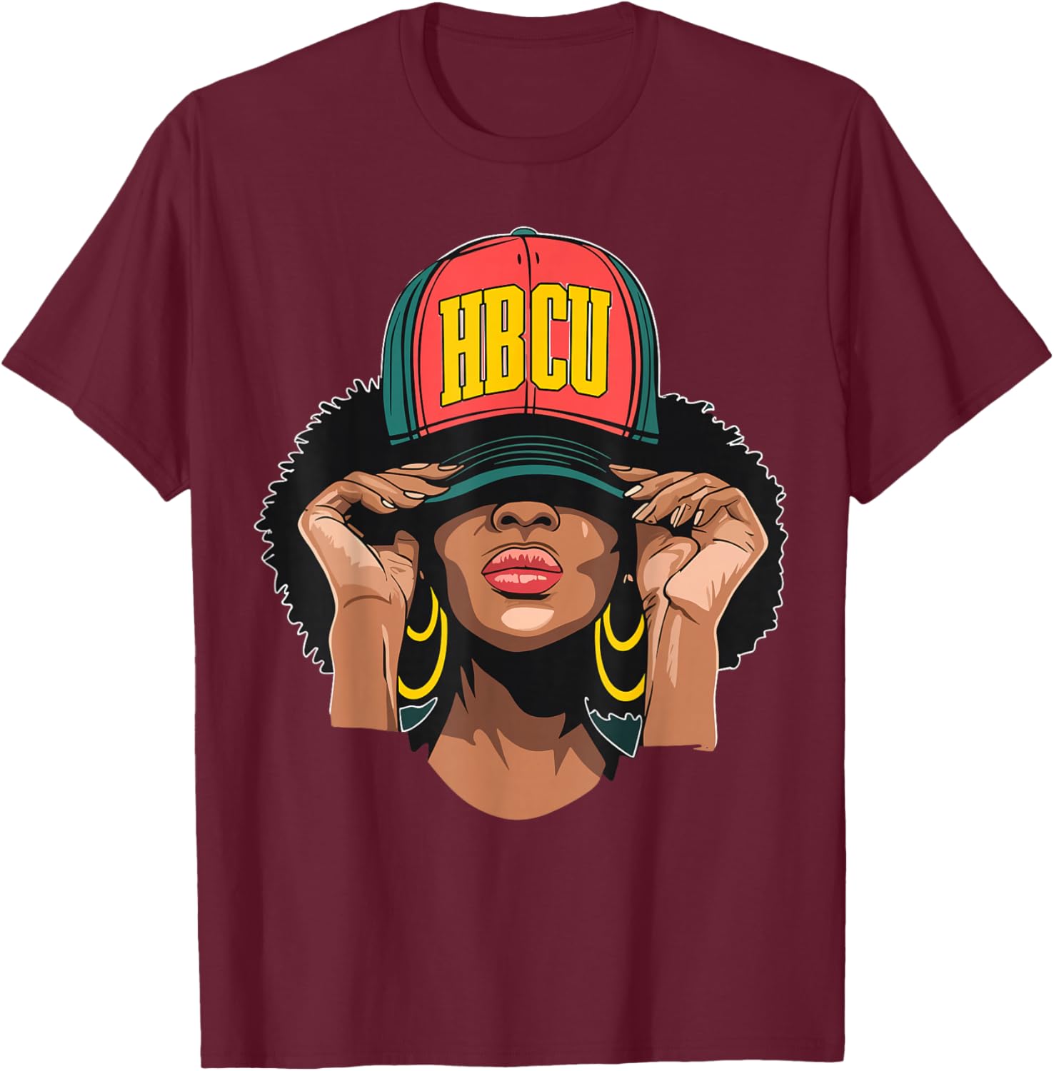 Beautiful Black History Month HBCU T-Shirt - T-Shirt | Maroon