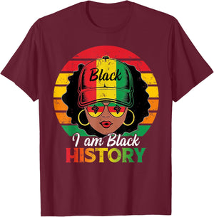 Funny I'm Black History Month African American Women Girls T-Shirt - T-Shirt | Maroon