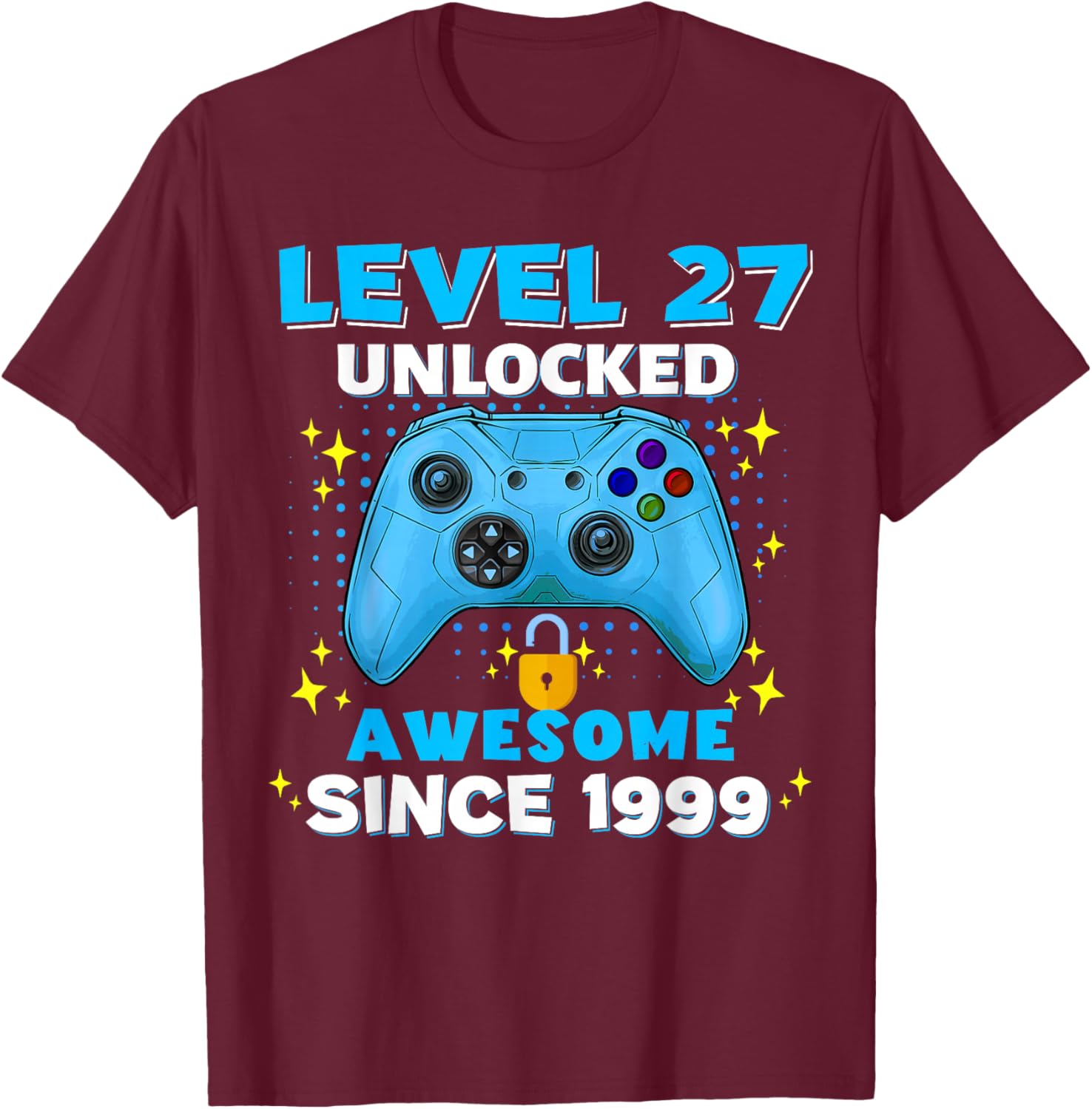 27th Birthday 27 Years Birthday Gifts T-Shirt - T-Shirt | Maroon