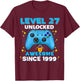 27th Birthday 27 Years Birthday Gifts T-Shirt - T-Shirt | Maroon