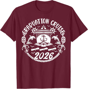 Graduation Cruise Trip 2026 Vacation Graduate Cruising T-Shirt - T-Shirt | Maroon
