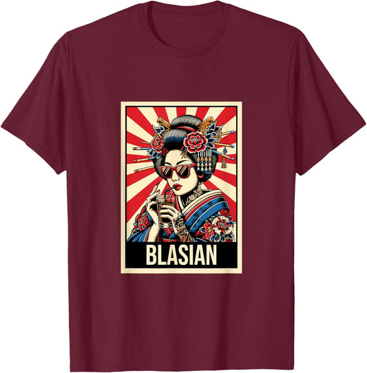 Blasian - Biracial and Proud African American Asian Roots T-Shirt - T-Shirt | Maroon