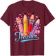 Funny Teacher Valentine Art Classroom Love Theme T-Shirt - T-Shirt | Maroon