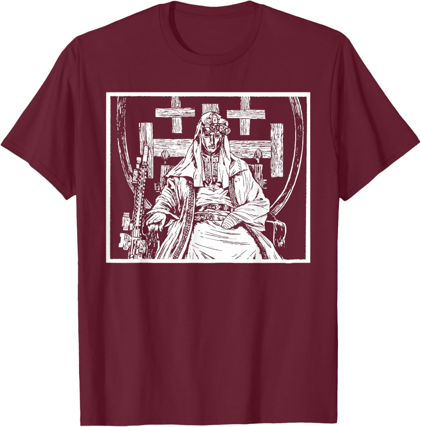 Sliver Mask King Baldwin IV Meme The Leper King Warrior T-Shirt - T-Shirt | Maroon