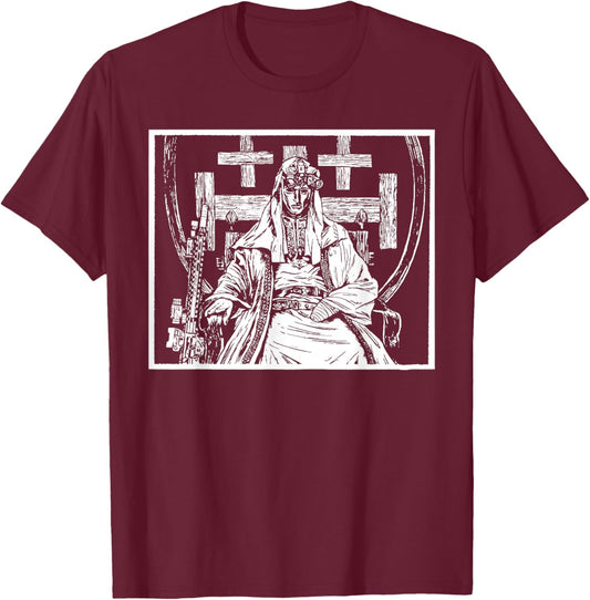 Sliver Mask King Baldwin IV Meme The Leper King Warrior T-Shirt - T-Shirt | Maroon