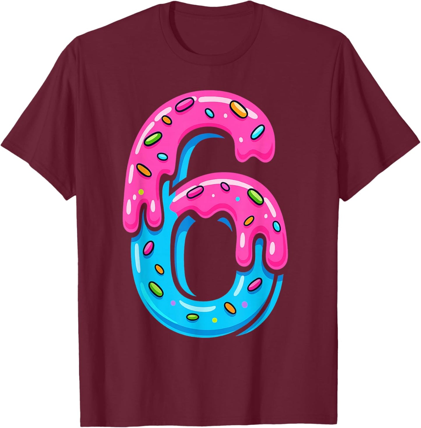 6 7 Couple Halloween Costume Ice Cream Drip Gen Alpha Slang T-Shirt - T-Shirt | Maroon