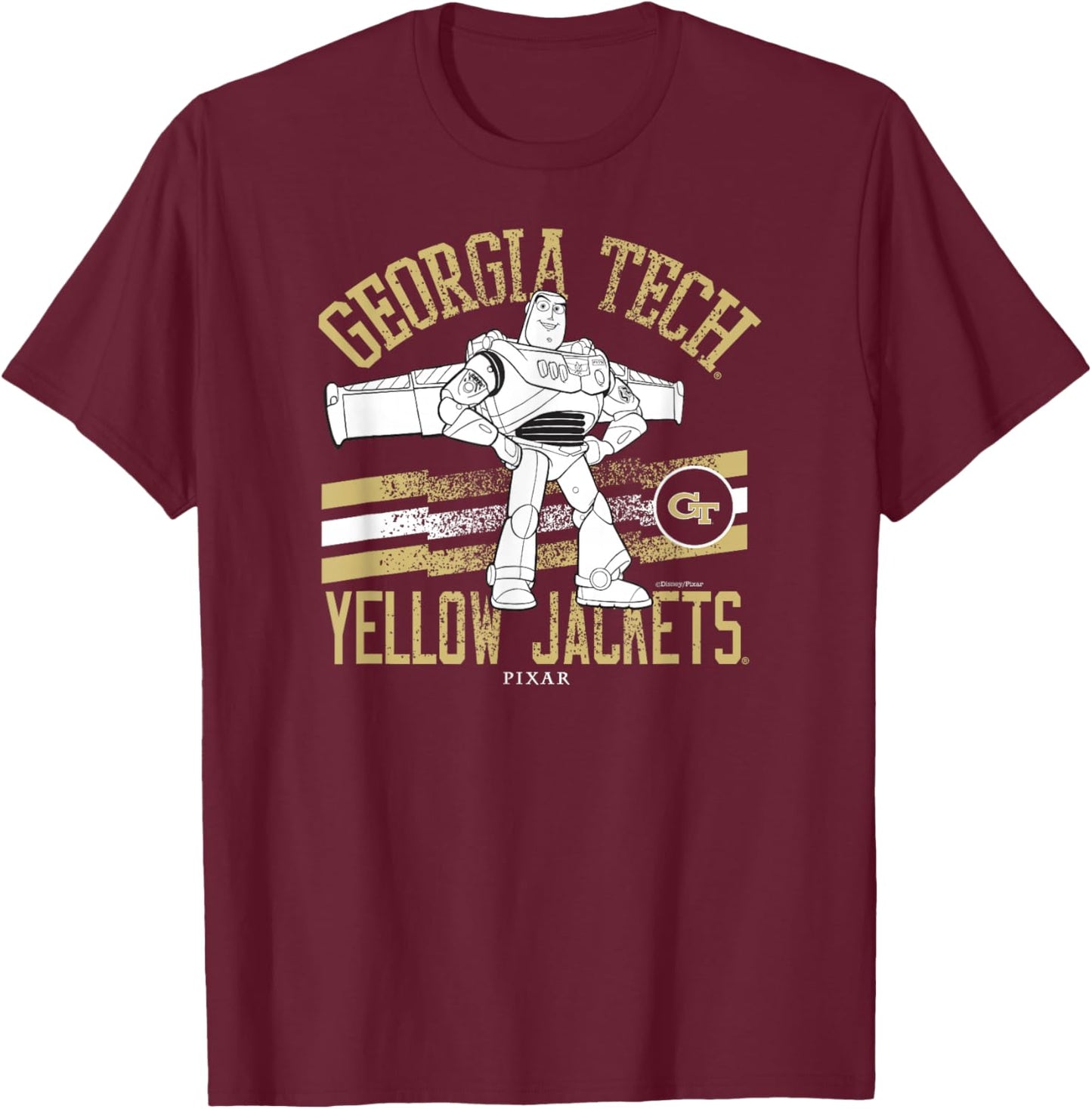 Georgia Tech Yellow Jackets Buzz Lightyear Vintage Navy T-Shirt - T-Shirt | Maroon