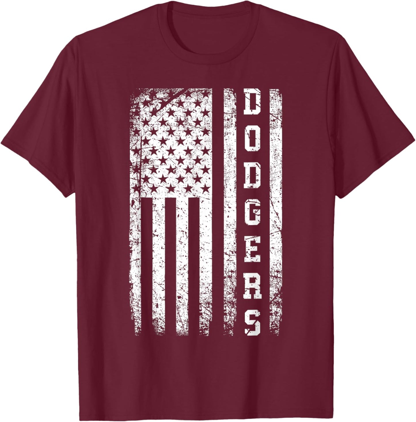 Dodgers Name Retro Vintage Apparel Gift Dodgers Lover T-Shirt - T-Shirt | Maroon