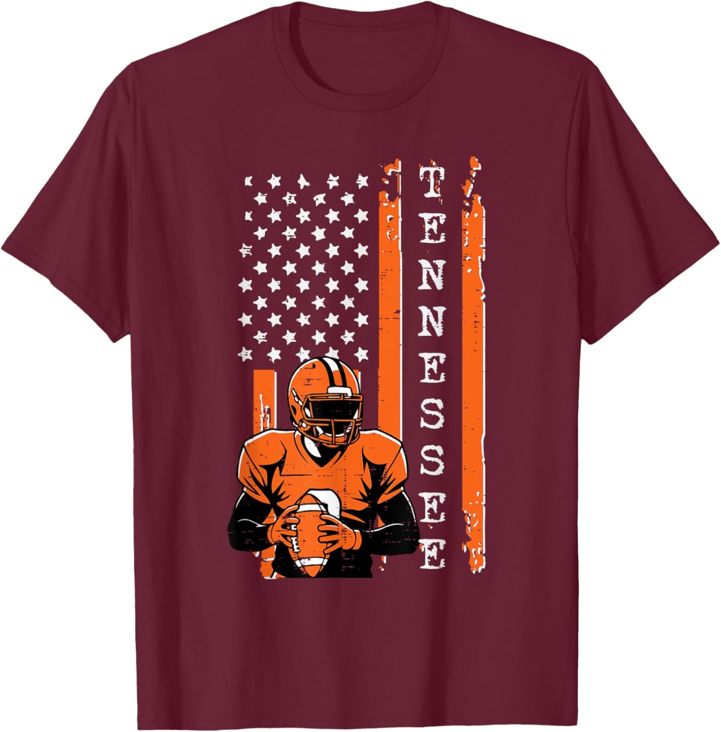 Tennessee US Flag Men Kids Boys Women Girls Youth Teen T-Shirt - T-Shirt | Maroon