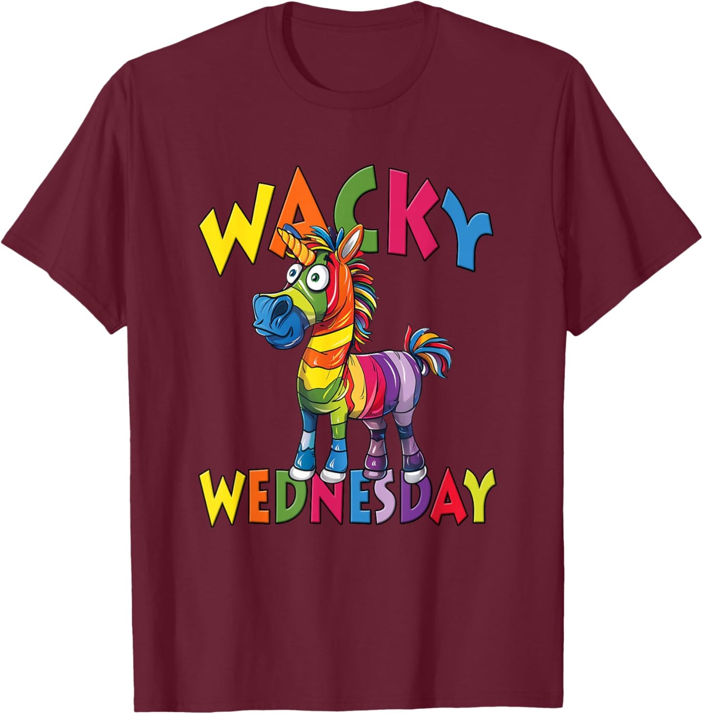 Wacky Wednesday Kids and Teachers | Mismatch Day Spirit Week T-Shirt - T-Shirt | Maroon