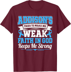 Addison's Disease Warrior T-Shirt - T-Shirt | Maroon