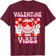 Groovy Valentine Vibes T-Shirt - T-Shirt | Maroon