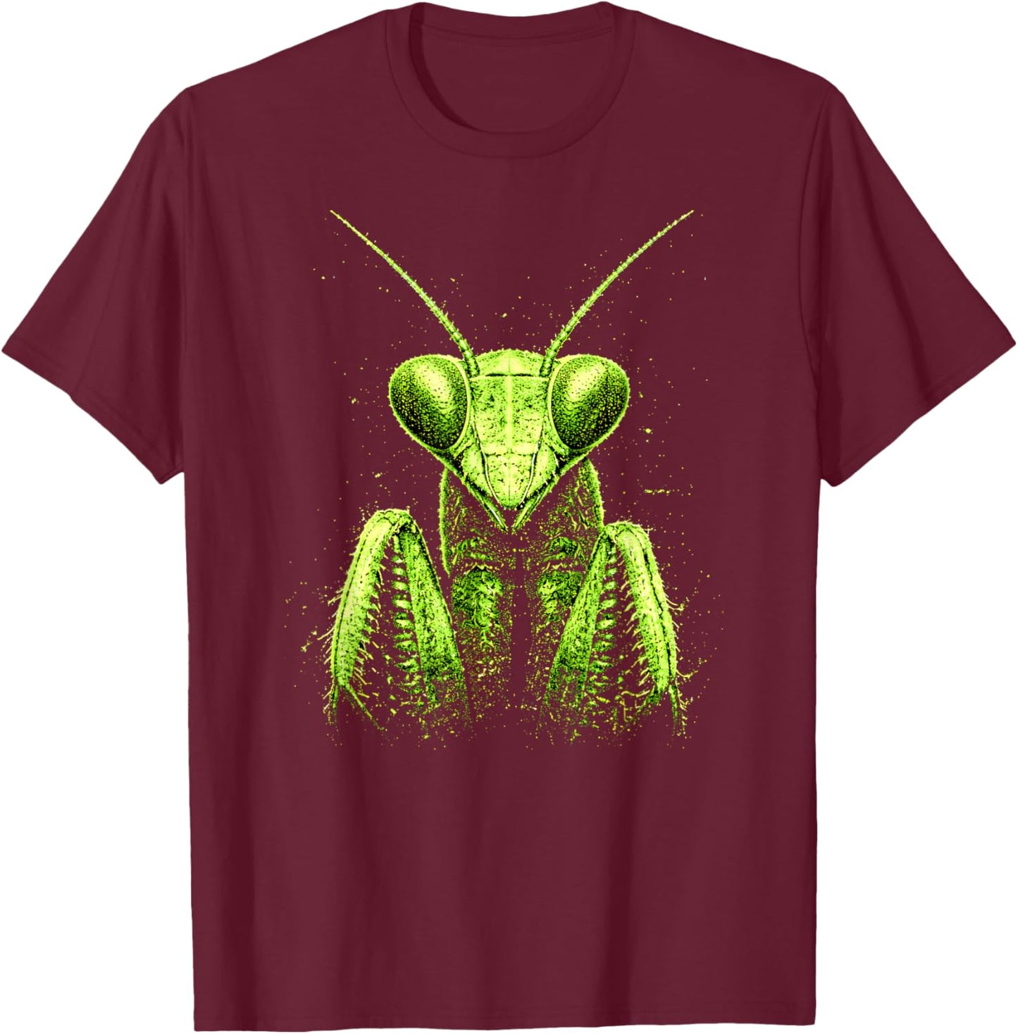 Cyber y2k Praying Mantis Insect Aesthetic Streetwear 2000s T-Shirt - T-Shirt | Maroon