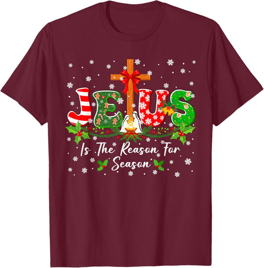 Christian is The Reason for The Season Christmas Xmas Men T-Shirt - T-Shirt | Maroon